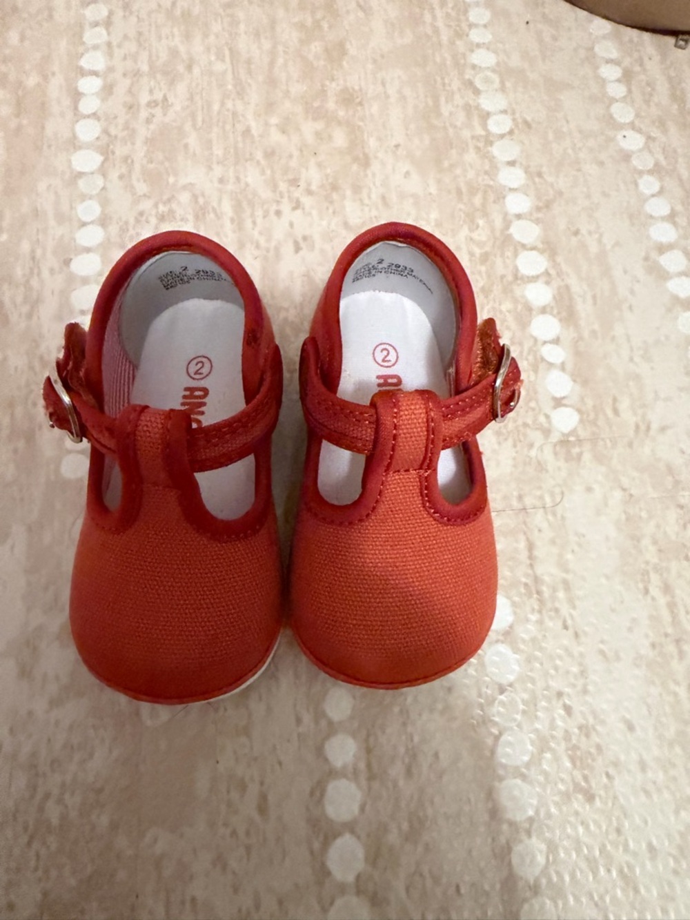 NWT Angel Shoes Poppy Canvas Baby Shoes